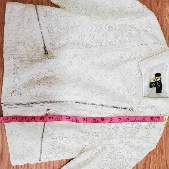 ALIE women off white blazer size Large cotton - Picture 13 of 16